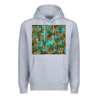 Heather Grey camel leopard Premium Hoodie - BarkalooDesign