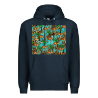 Navy camel leopard Premium Hoodie - BarkalooDesign
