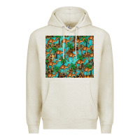 Oatmeal Heather camel leopard Premium Hoodie - BarkalooDesign