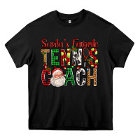 Black Santa's Favorite Tennis Coach For Christmas Heavy Core Tee - FaDigitalArtStudio