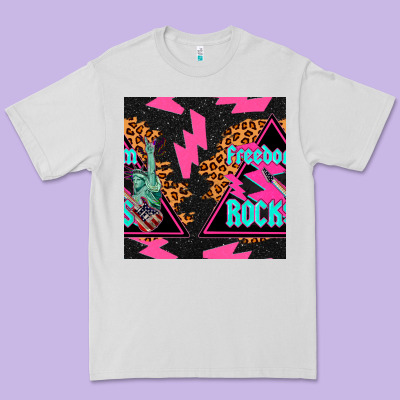 Freedom Rocks Seamless Pattern Premium Tee Designed By Bundleandbundleshop
