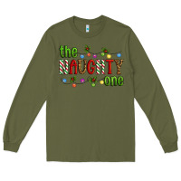 Army Green The Naughty One Christmas Long Sleeve Tee - Artiststas