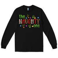 Black The Naughty One Christmas Long Sleeve Tee - Artiststas
