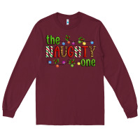 Burgundy The Naughty One Christmas Long Sleeve Tee - Artiststas