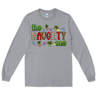 Heather Grey The Naughty One Christmas Long Sleeve Tee - Artiststas
