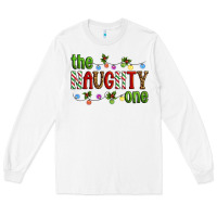 White The Naughty One Christmas Long Sleeve Tee - Artiststas