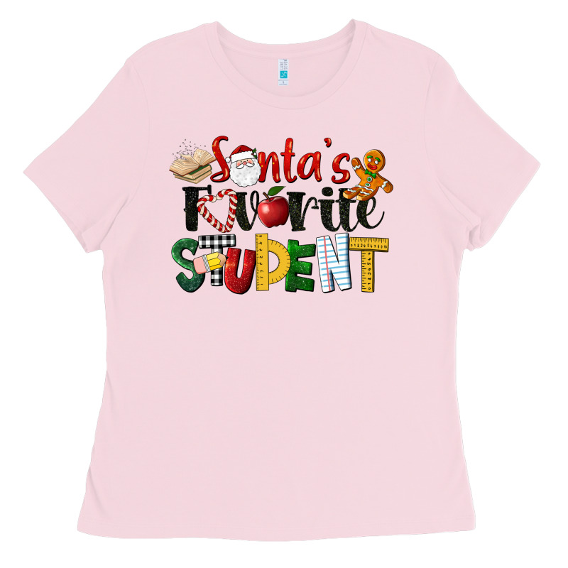 Santa's Favorite Student Christmas Ladies Tee by LillyAllenDesigns | Teevron