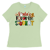 Matcha santa's favorite student christmas Ladies Tee - LillyAllenDesigns