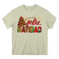 Mossy Feliz Navidad With Sombrero Tree Heavy Core Tee - BundleAndBundleShop