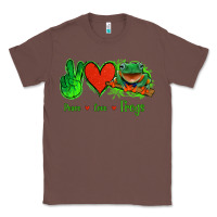 Chestnut Peace Love Frogs Classic Tee - Jasminsmagicworld