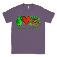 Lavender Peace Love Frogs Classic Tee - Jasminsmagicworld