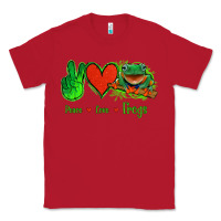 Red Peace Love Frogs Classic Tee - Jasminsmagicworld