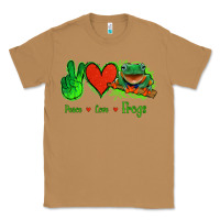 Toasted Coconut Peace Love Frogs Classic Tee - Jasminsmagicworld