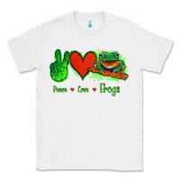 White Peace Love Frogs Classic Tee - Jasminsmagicworld