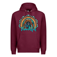 Western Thanksgiving Rainbow With Turkey Premium Hoodie | Teevron