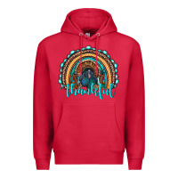 Cardinal western thanksgiving rainbow with turkey Premium Hoodie - RanaPortraitStore