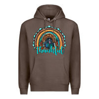 Coffee western thanksgiving rainbow with turkey Premium Hoodie - RanaPortraitStore