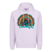 Lilac western thanksgiving rainbow with turkey Premium Hoodie - RanaPortraitStore
