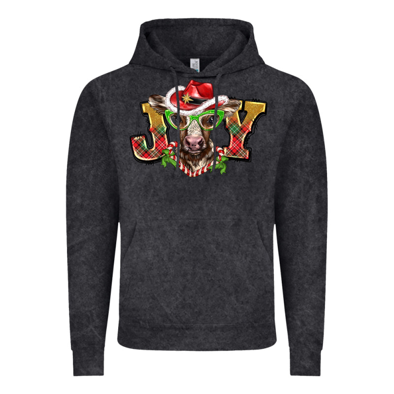 Christmas Joy Baby Cow Vintage Hoodie by BarkalooDesign | Teevron