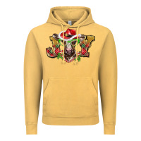 Vintage Mustard christmas joy baby cow Vintage Hoodie - BarkalooDesign
