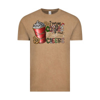 Vintage Coffee I Run On Coffee And Christmas Cheers Vintage Tee - CowhideDigitalArt