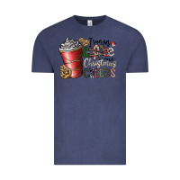 Vintage Denim I Run On Coffee And Christmas Cheers Vintage Tee - CowhideDigitalArt