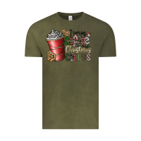 Vintage Olive I Run On Coffee And Christmas Cheers Vintage Tee - CowhideDigitalArt