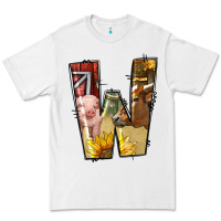 White farm life alphabet lowercase letters w Premium Tee - BundleAndBundleShop