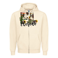 Sandshell florida state cowhide serape cactus Zipper Hoodie - RanaPortraitStore