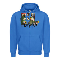 True Royal florida state cowhide serape cactus Zipper Hoodie - RanaPortraitStore