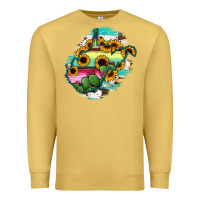Antique Gold west virginia map sunflower cactus serape Premium Sweatshirt - RanaPortraitStore
