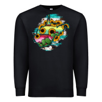 Black west virginia map sunflower cactus serape Premium Sweatshirt - RanaPortraitStore