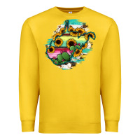 Lemon west virginia map sunflower cactus serape Premium Sweatshirt - RanaPortraitStore