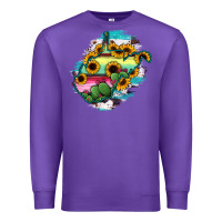 Purple west virginia map sunflower cactus serape Premium Sweatshirt - RanaPortraitStore