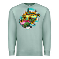 Seafoam west virginia map sunflower cactus serape Premium Sweatshirt - RanaPortraitStore