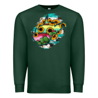 Sports Green west virginia map sunflower cactus serape Premium Sweatshirt - RanaPortraitStore