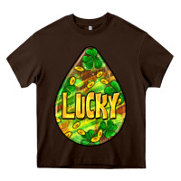 Chocolate Brown St.patrick's teardrop earrings Heavy Core Tee - FaDigitalArtStudio