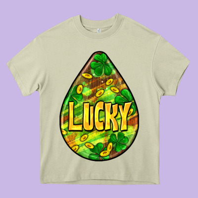 St.patrick's Teardrop Earrings Heavy Core Tee Designed By Fadigitalartstudio