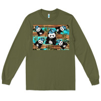 Army Green Camouflage Baby Panda Long Sleeve Tee - Artiststas