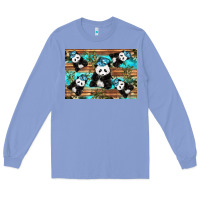 Colony Blue Camouflage Baby Panda Long Sleeve Tee - Artiststas
