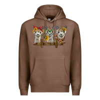 Chestnut 3 alpacas Premium Hoodie - BarkalooDesign