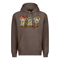 Coffee 3 alpacas Premium Hoodie - BarkalooDesign