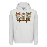 Dove Grey 3 alpacas Premium Hoodie - BarkalooDesign