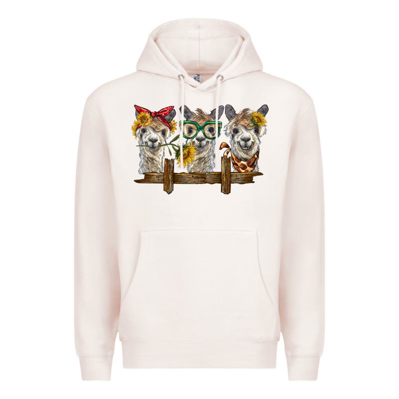 3 Alpacas Premium Hoodie by BarkalooDesign | Teevron