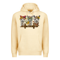 Pina Colada 3 alpacas Premium Hoodie - BarkalooDesign