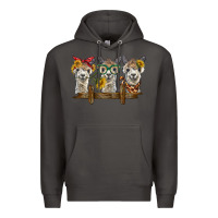 Smoke 3 alpacas Premium Hoodie - BarkalooDesign