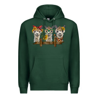 Sports Green 3 alpacas Premium Hoodie - BarkalooDesign