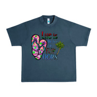 Midnight Navy life is better İn flip flops Urban Heavy Tee - CowhideDigitalArt