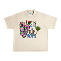 Sandshell life is better İn flip flops Urban Heavy Tee - CowhideDigitalArt