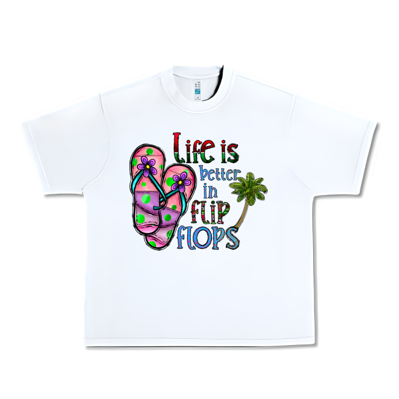 Life Is Better İn Flip Flops Urban Heavy Tee by CowhideDigitalArt | Teevron